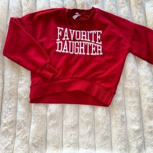 Franki Collections Red 'Favorite Daughter' Sweatshirt